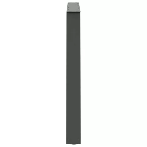  2 db antracitszürke étkezőasztal V-alakú láb 100 x (72-73,3) cm acél étkezőasztal láb