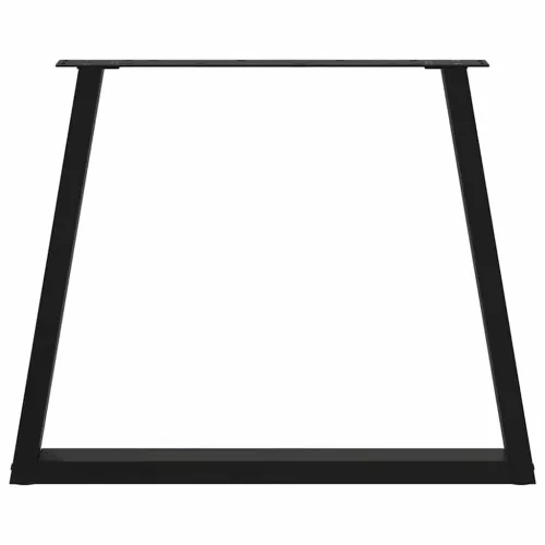  3 db V-alakú étkezőasztal láb fekete 70 x (72-73,3) cm acél étkezőasztal láb