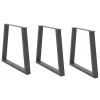  3 db antracitszürke, V-alakú acél étkezőasztalláb 70 x (72-73,3) cm