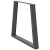  3 db antracitszürke, V-alakú acél étkezőasztalláb 70 x (72-73,3) cm