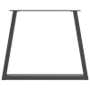  3 db antracitszürke, V-alakú acél étkezőasztalláb 70 x (72-73,3) cm