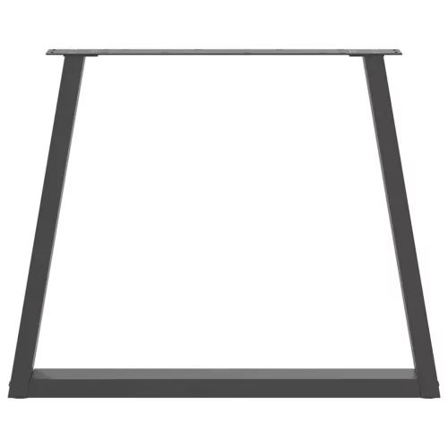  3 db antracitszürke, V-alakú acél étkezőasztalláb 70 x (72-73,3) cm