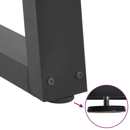  3 db antracitszürke, V-alakú acél étkezőasztalláb 70 x (72-73,3) cm