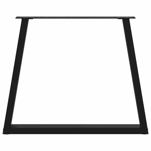  3 db V-alakú étkezőasztal láb fekete 80 x (72-73,3) cm acél étkezőasztal láb