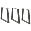  3 db antracitszürke, V-alakú acél étkezőasztalláb 80 x (72-73,3) cm
