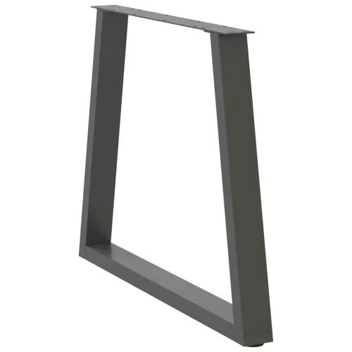  3 db antracitszürke, V-alakú acél étkezőasztalláb 80 x (72-73,3) cm