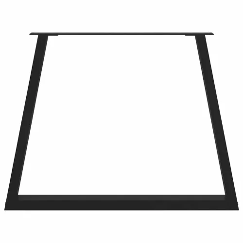  3 db fekete, V-alakú acél étkezőasztal láb 90 x (72-73,3) cm