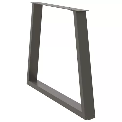  3 db antracitszürke étkezőasztal láb V-alakú 100 x (72-73,3) cm acél étkezőasztal láb