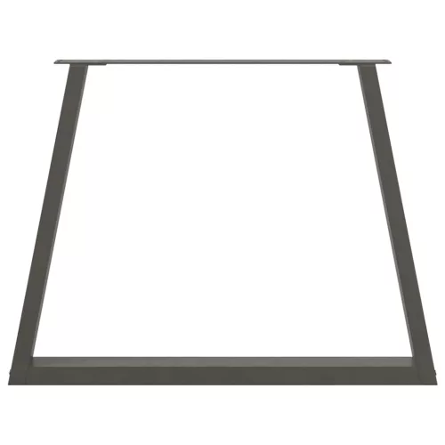  3 db antracitszürke étkezőasztal láb V-alakú 100 x (72-73,3) cm acél étkezőasztal láb