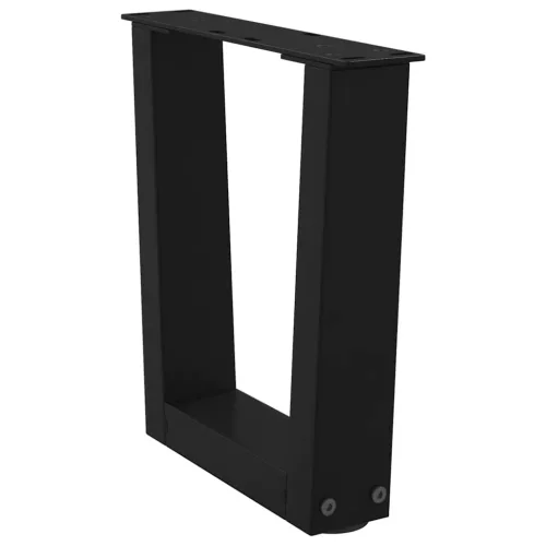  2 db fekete, V-alakú acél dohányzóasztal láb 30 x (30-31,3) cm