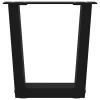  2 db fekete, V-alakú acél dohányzóasztal láb 30 x (30-31,3) cm