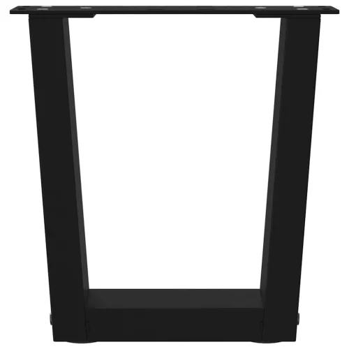  2 db fekete, V-alakú acél dohányzóasztal láb 30 x (30-31,3) cm