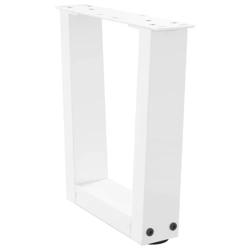  2 db fehér, V-alakú acél dohányzóasztal láb 30 x (30-31,3) cm