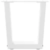  2 db fehér, V-alakú acél dohányzóasztal láb 30 x (30-31,3) cm