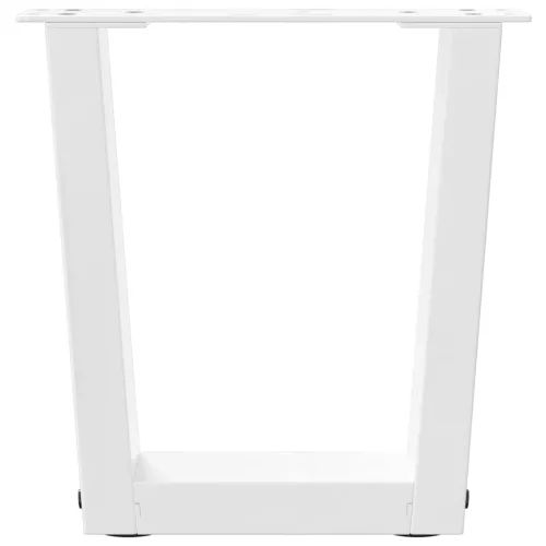  2 db fehér, V-alakú acél dohányzóasztal láb 30 x (30-31,3) cm