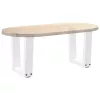  2 db fehér, V-alakú acél dohányzóasztal láb 30 x (30-31,3) cm
