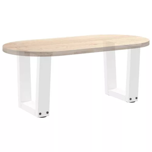  2 db fehér, V-alakú acél dohányzóasztal láb 30 x (30-31,3) cm