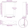  2 db fehér, V-alakú acél dohányzóasztal láb 30 x (30-31,3) cm