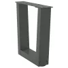  2 db antracitszürke, V-alakú acél dohányzóasztal láb 30x(30-31,3) cm