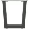  2 db antracitszürke, V-alakú acél dohányzóasztal láb 30x(30-31,3) cm
