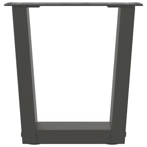  2 db antracitszürke, V-alakú acél dohányzóasztal láb 30x(30-31,3) cm