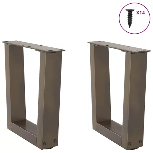  2 db V-alakú natúr acél dohányzóasztal láb 30x(30-31,3) cm