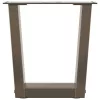  2 db V-alakú natúr acél dohányzóasztal láb 30x(30-31,3) cm