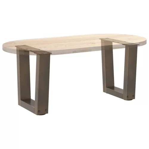  2 db V-alakú natúr acél dohányzóasztal láb 30x(30-31,3) cm