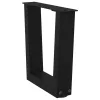  2 db fekete, V-alakú acél dohányzóasztal láb 40 x (30-31,3) cm