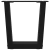  2 db fekete, V-alakú acél dohányzóasztal láb 40 x (30-31,3) cm