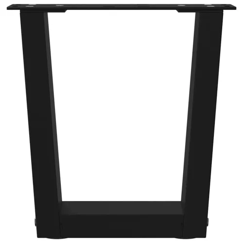  2 db fekete, V-alakú acél dohányzóasztal láb 40 x (30-31,3) cm