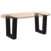  2 db fekete, V-alakú acél dohányzóasztal láb 40 x (30-31,3) cm