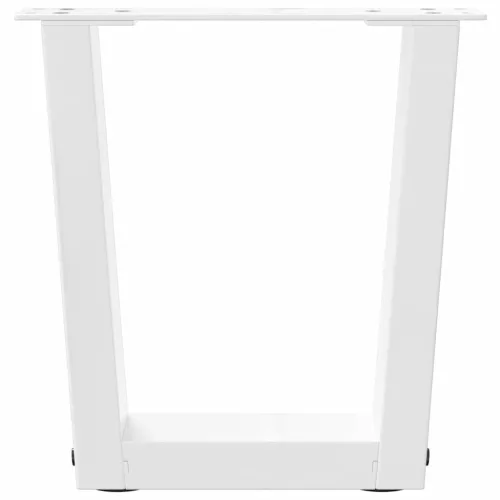 2 db fehér, V-alakú acél dohányzóasztal láb 40 x (30-31,3) cm