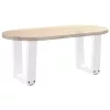  2 db fehér, V-alakú acél dohányzóasztal láb 40 x (30-31,3) cm