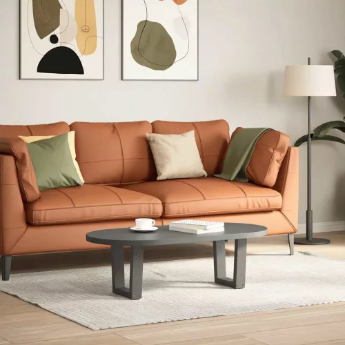  2 db antracitszürke, V-alakú acél dohányzóasztal láb 40 x (30-31,3) cm