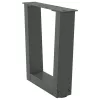  2 db antracitszürke, V-alakú acél dohányzóasztal láb 40 x (30-31,3) cm