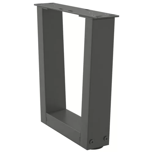  2 db antracitszürke, V-alakú acél dohányzóasztal láb 40 x (30-31,3) cm