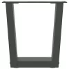  2 db antracitszürke, V-alakú acél dohányzóasztal láb 40 x (30-31,3) cm