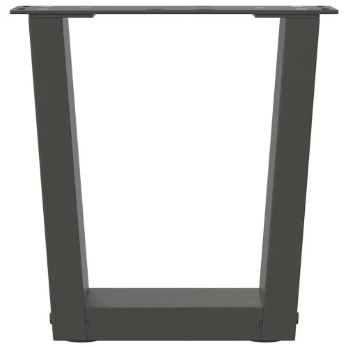  2 db antracitszürke, V-alakú acél dohányzóasztal láb 40 x (30-31,3) cm