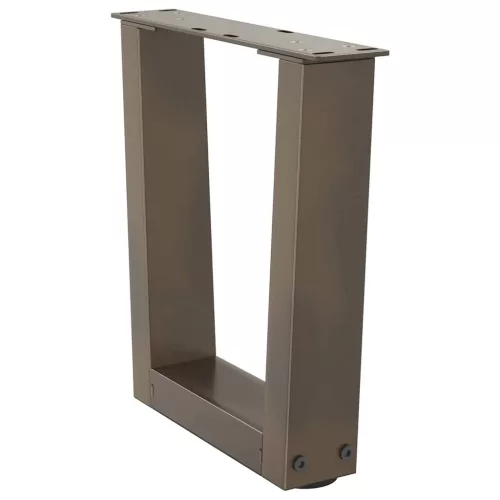  2 db V-alakú natúr acél dohányzóasztal láb 40 x (30-31,3) cm