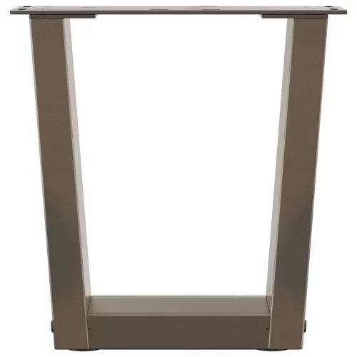  2 db V-alakú natúr acél dohányzóasztal láb 40 x (30-31,3) cm
