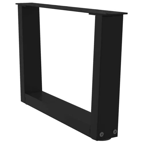  2 db fekete, V-alakú acél dohányzóasztal láb 50 x (30-31,3) cm