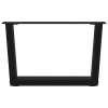  2 db fekete, V-alakú acél dohányzóasztal láb 50 x (30-31,3) cm