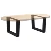  2 db fekete, V-alakú acél dohányzóasztal láb 50 x (30-31,3) cm