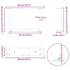  2 db fekete, V-alakú acél dohányzóasztal láb 50 x (30-31,3) cm