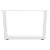  2 db fehér, V-alakú acél dohányzóasztal láb 50 x (30-31,3) cm