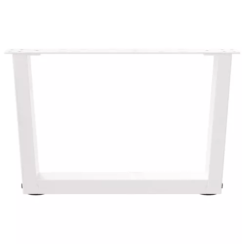  2 db fehér, V-alakú acél dohányzóasztal láb 50 x (30-31,3) cm