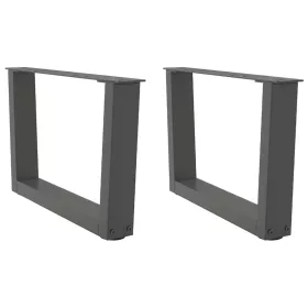    2 db antracitszürke, V-alakú acél dohányzóasztal láb 50 x (30-31,3) cm