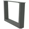  2 db antracitszürke, V-alakú acél dohányzóasztal láb 50 x (30-31,3) cm
