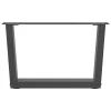  2 db antracitszürke, V-alakú acél dohányzóasztal láb 50 x (30-31,3) cm